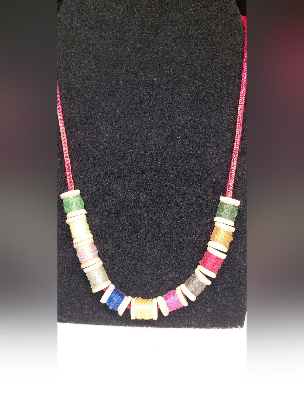 Colorful Thread Bead Necklace - Women Jewelry